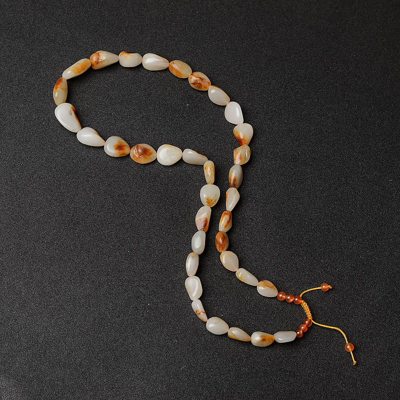 天然籽料和田玉随形项链-红掌柜
