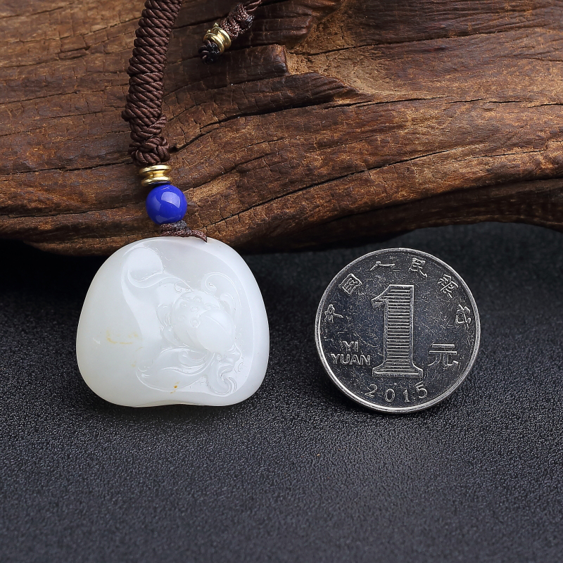 籽料和田白玉吊坠-红掌柜