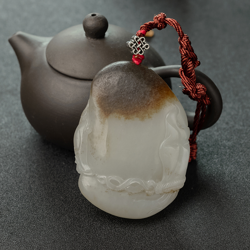 和田玉佛吊坠-红掌柜