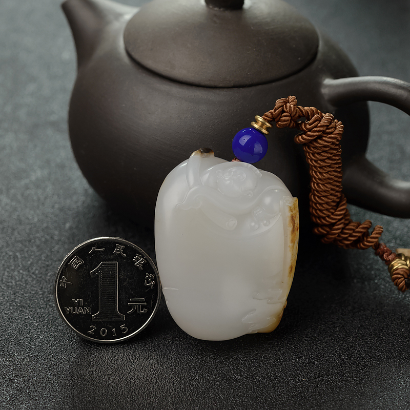 新疆和田白玉籽料吊坠-红掌柜
