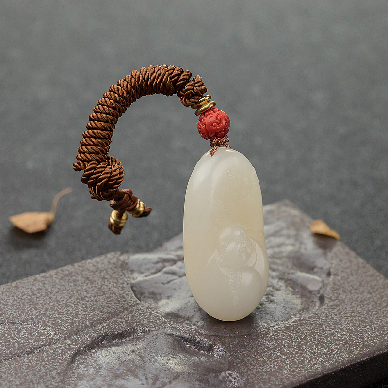 新疆和田玉福在眼前吊坠-红掌柜