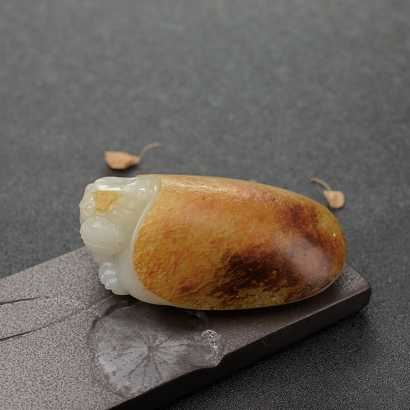 籽料和田玉乌龟吊坠-红掌柜