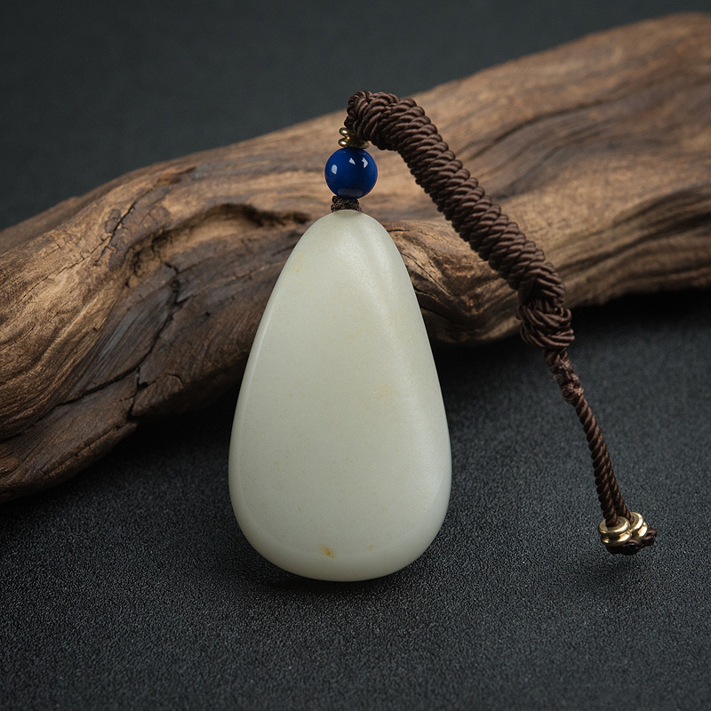 和田白玉观音吊坠-红掌柜