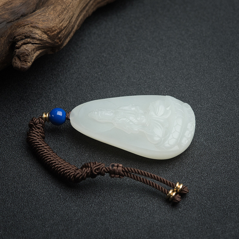 新疆籽料和田白玉观音-红掌柜