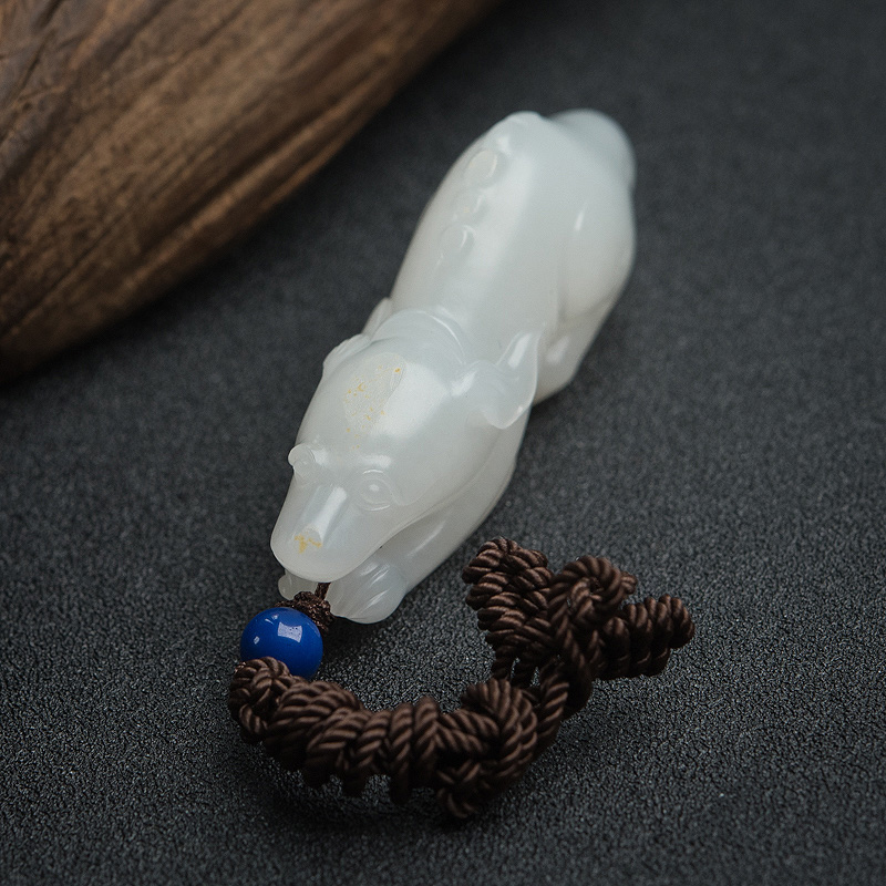 新疆和田玉旺财吊坠-红掌柜