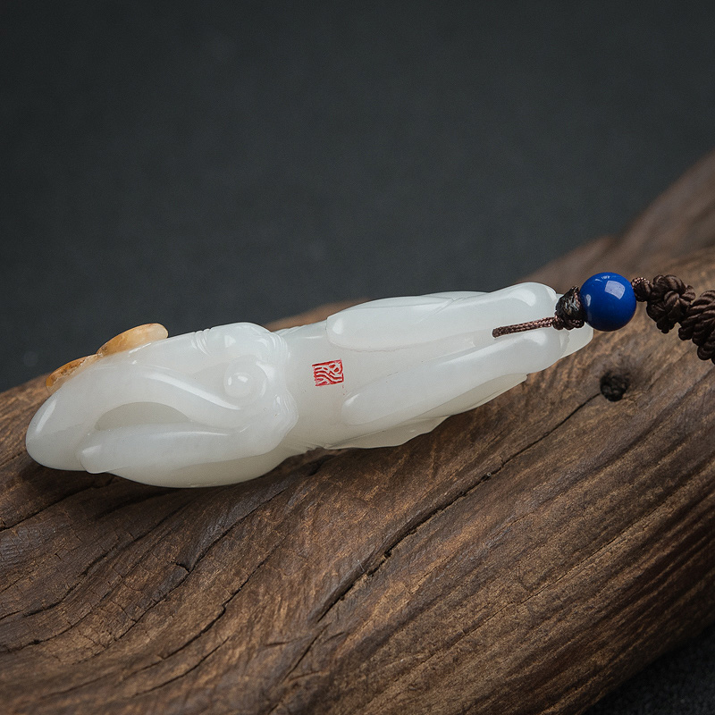 和田玉旺财吊坠-红掌柜