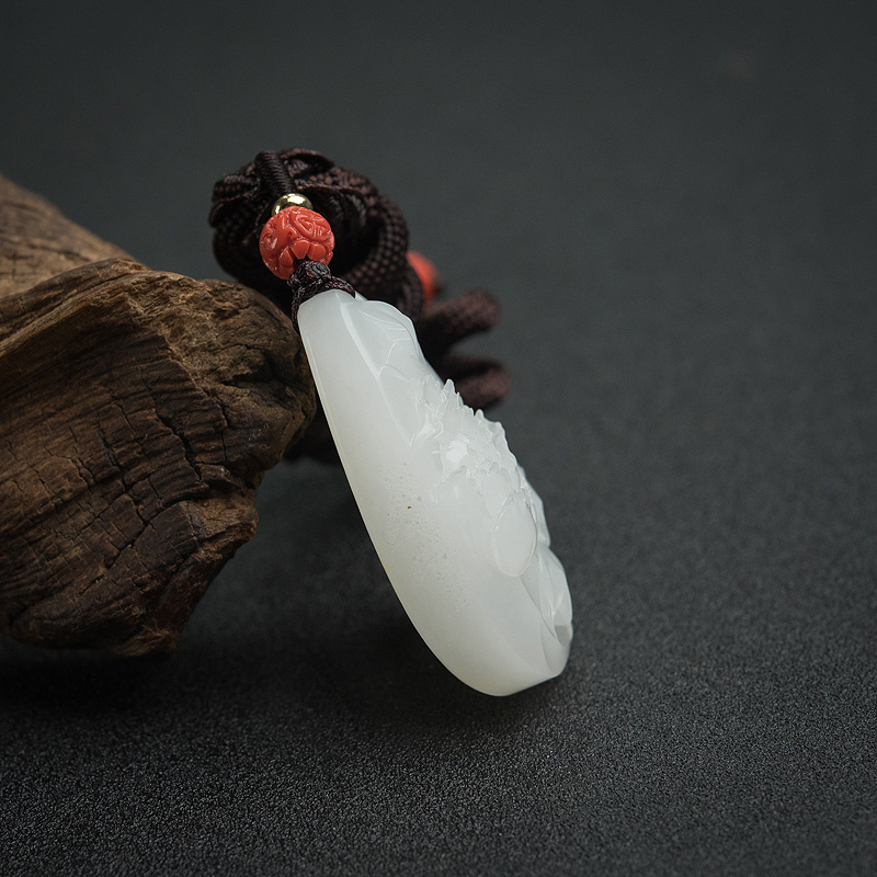 新疆籽料和田玉牡丹花-红掌柜