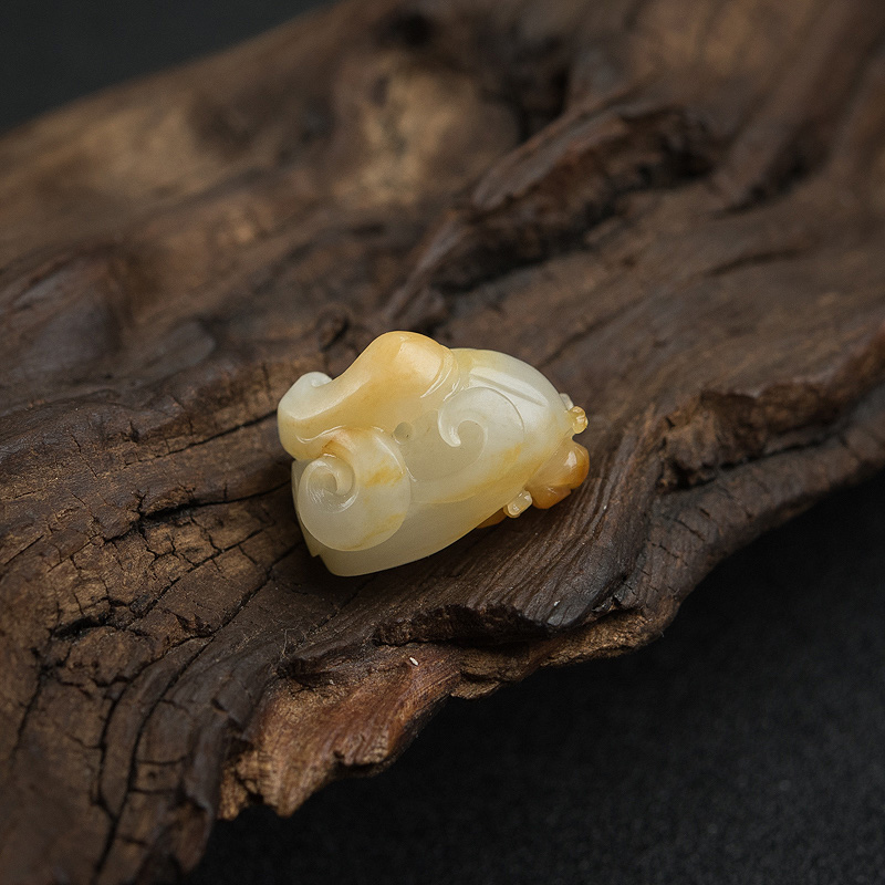 新疆籽料和田玉连生贵子吊坠-红掌柜