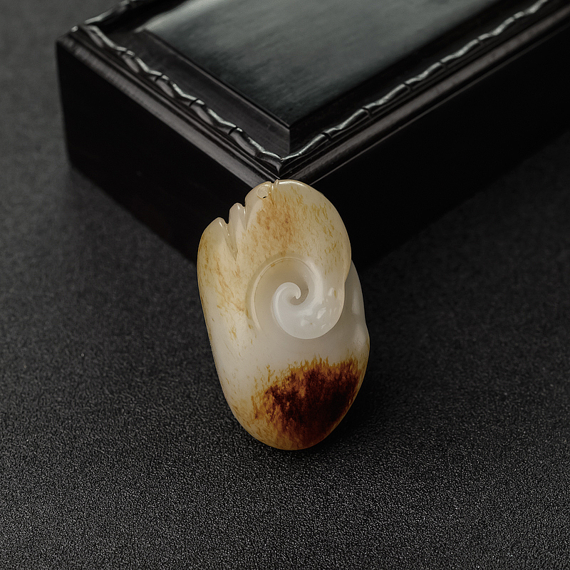 天然和田玉羊吊坠-红掌柜