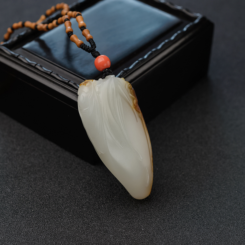 籽料和田玉知音吊坠-红掌柜