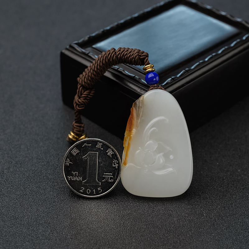天然和田玉一品清廉吊坠-红掌柜