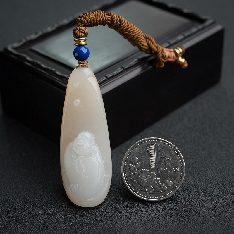 新疆籽料和田白玉吊坠-红掌柜