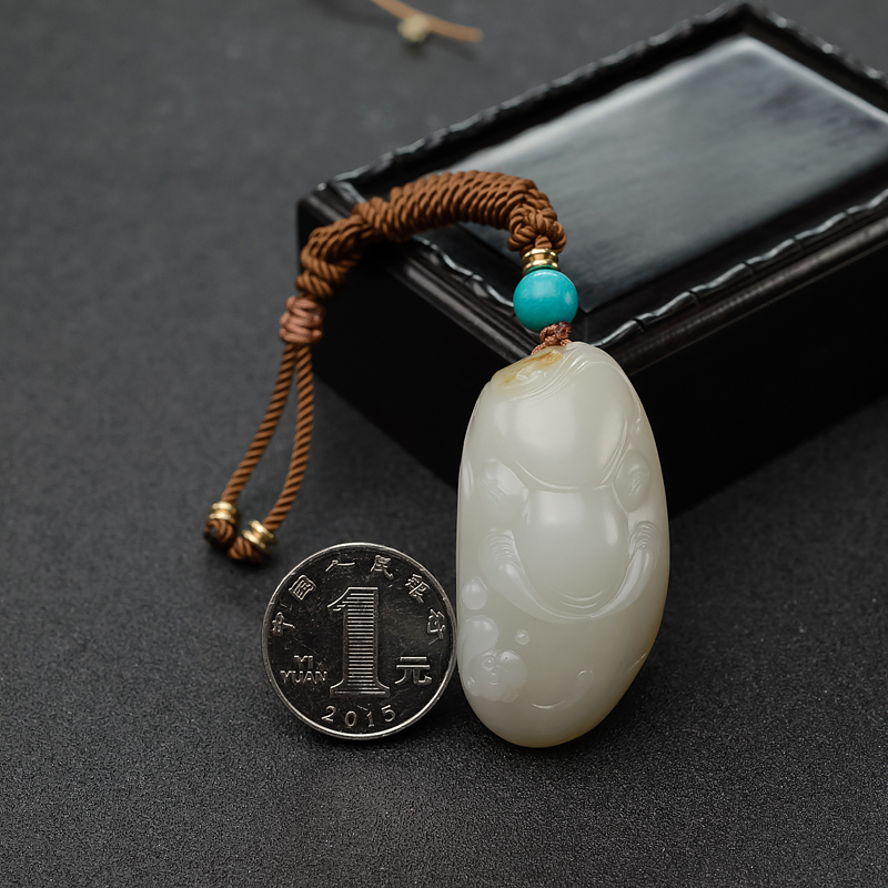 新疆籽料和田白玉大象吊坠-红掌柜