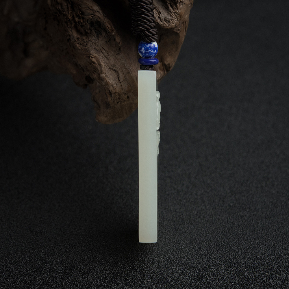 籽料和田白玉亭亭玉立吊坠-红掌柜