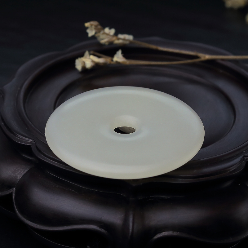 天然籽料和田白玉吊坠-红掌柜