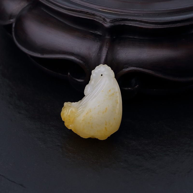 天然籽料和田玉多子多福吊坠-红掌柜