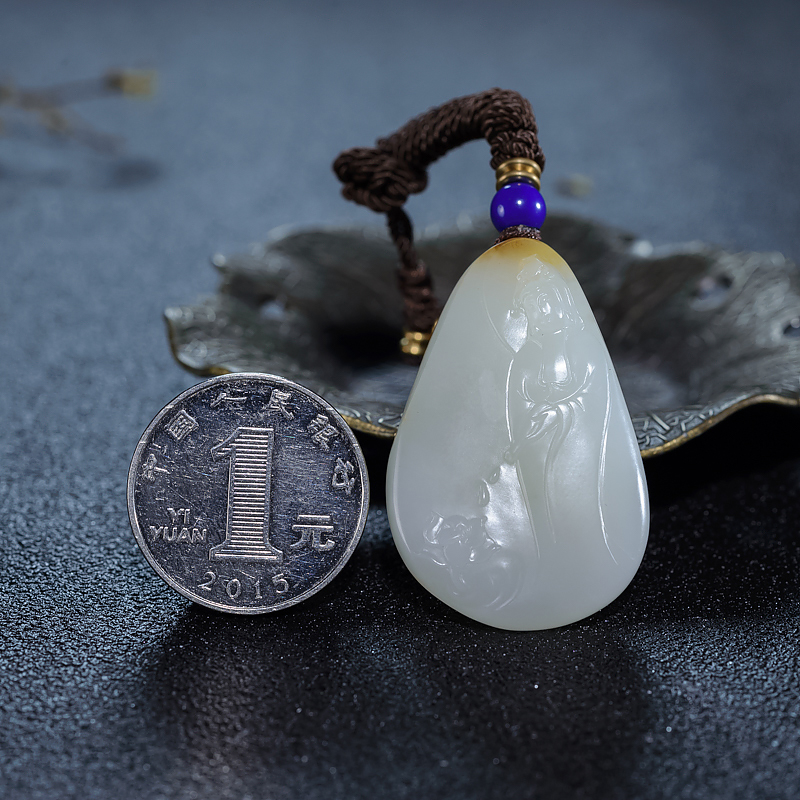 和田玉观音吊坠-红掌柜