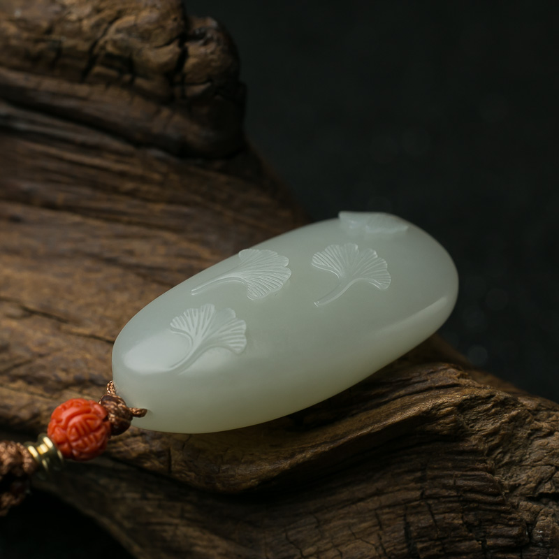 新疆和田玉叶子吊坠-红掌柜