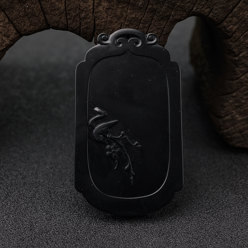 新疆和田墨玉山料吊坠-红掌柜