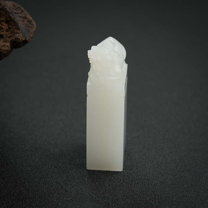 俄料白玉貔貅印章-红掌柜