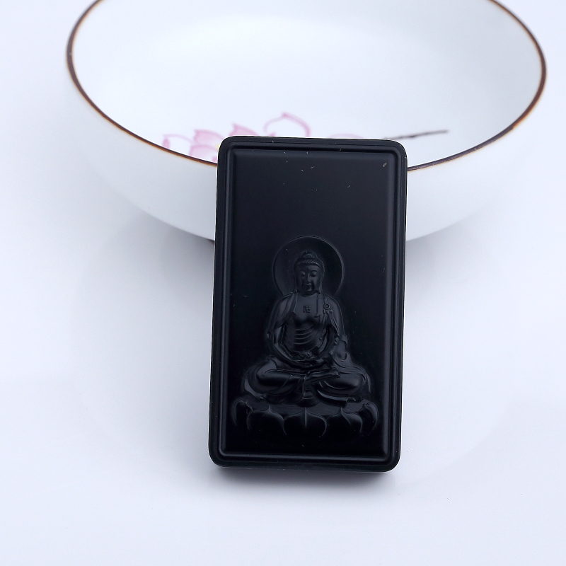 新疆天然和田墨玉山料大日如来吊坠-红掌柜