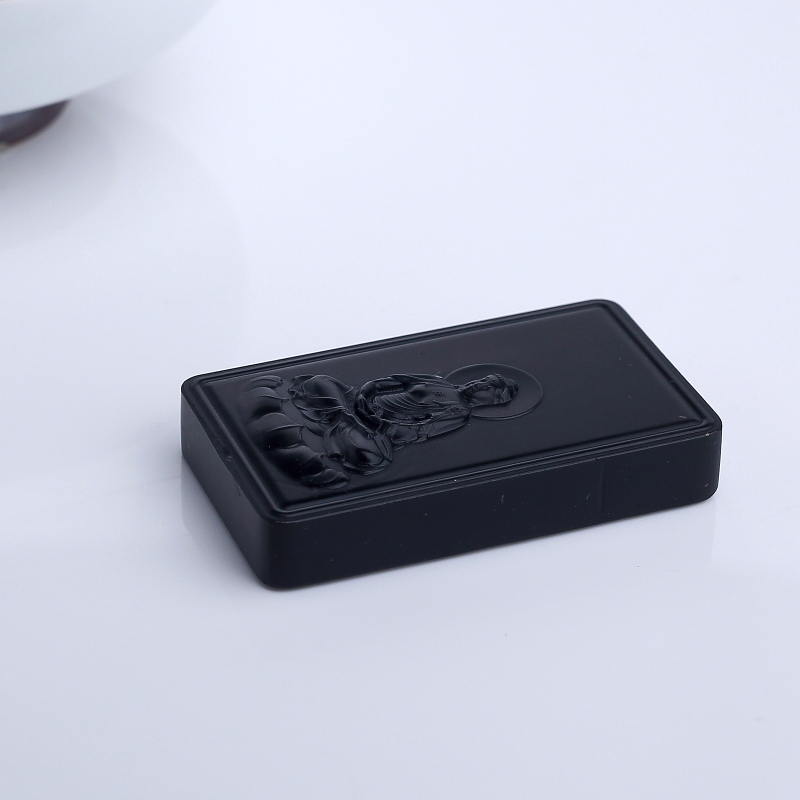 新疆天然和田墨玉大日如来吊坠-红掌柜