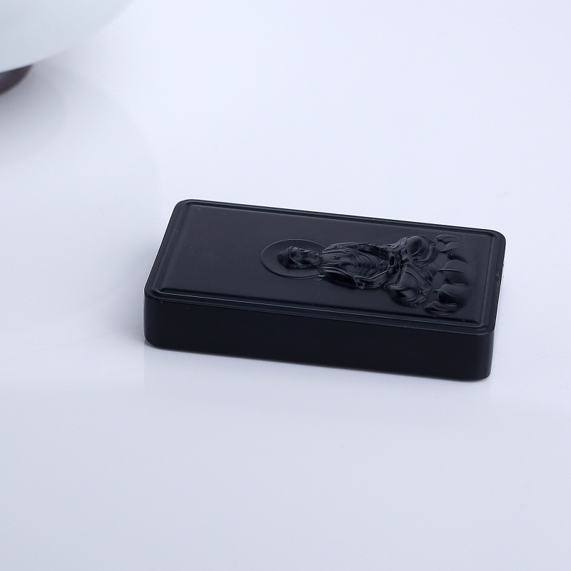 新疆天然和田墨玉山料吊坠-红掌柜