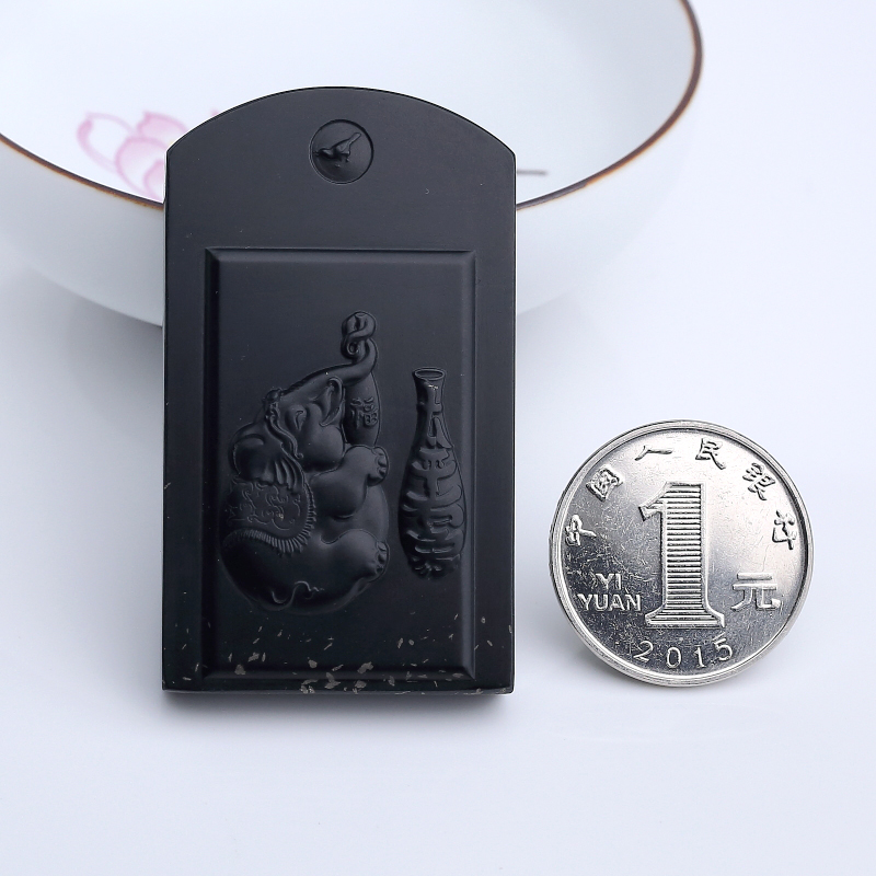 新疆和田墨玉太平吉祥吊坠-红掌柜