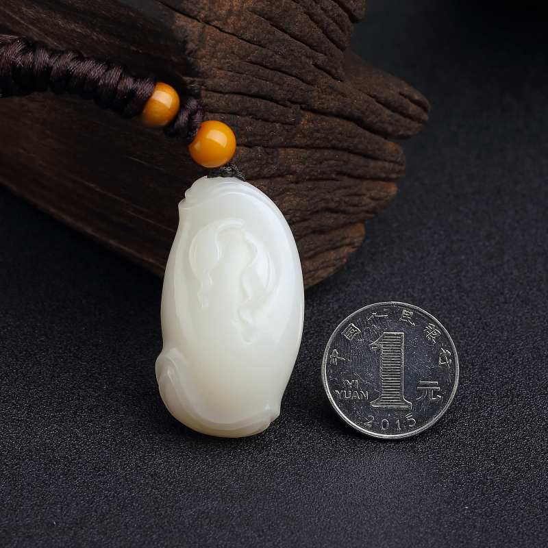 山料和田白玉吊坠-红掌柜