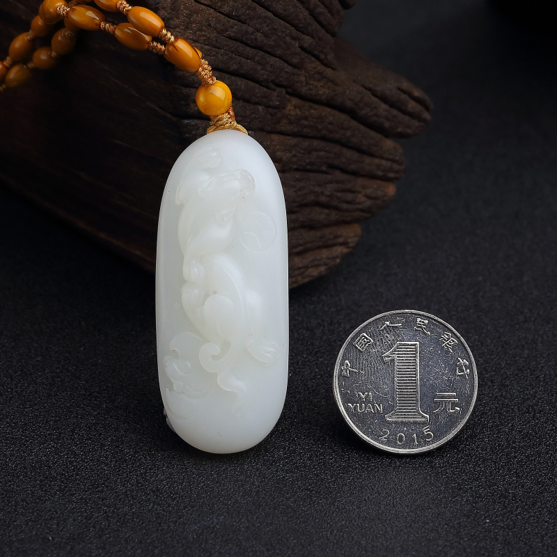 山料和田白玉吊坠-红掌柜