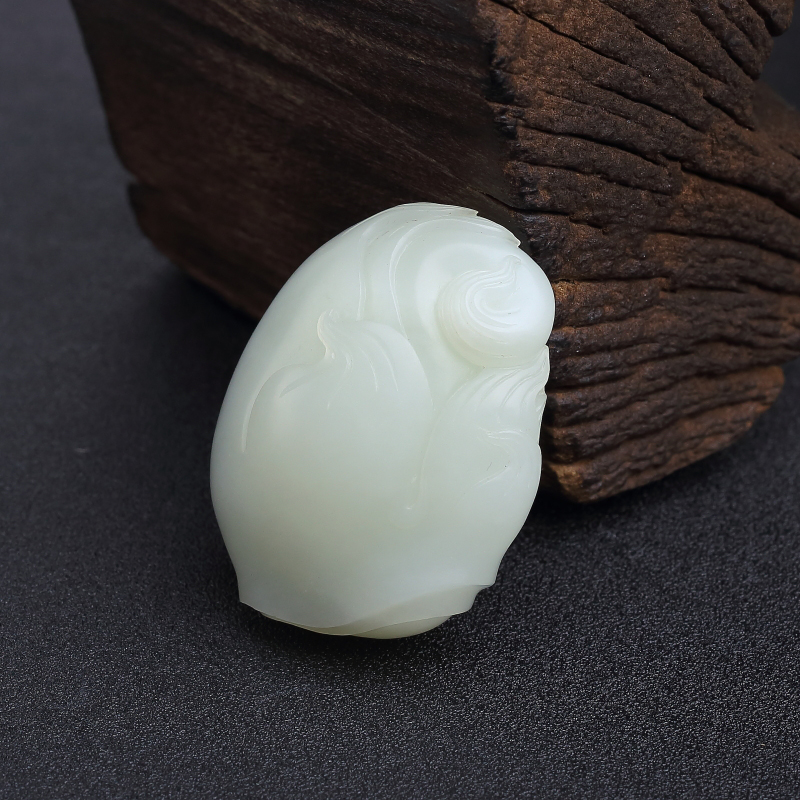 天然和田白玉节节高升吊坠-红掌柜