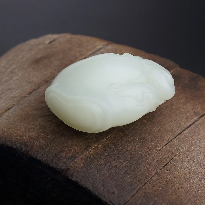 山料天然和田白玉吊坠-红掌柜