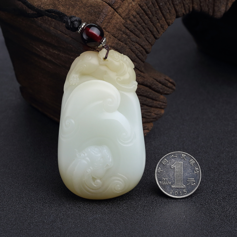 和田玉貔貅手把件-红掌柜