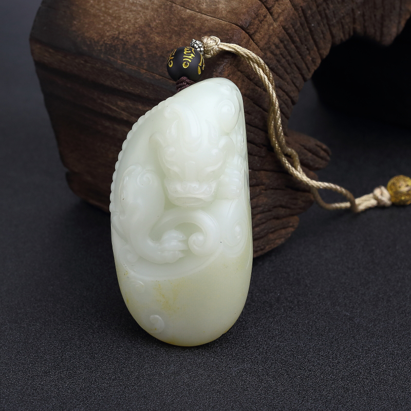 山料天然和田白玉貔貅手把件-红掌柜