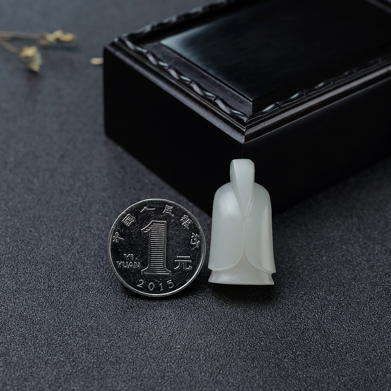 天然和田白玉吊坠-红掌柜