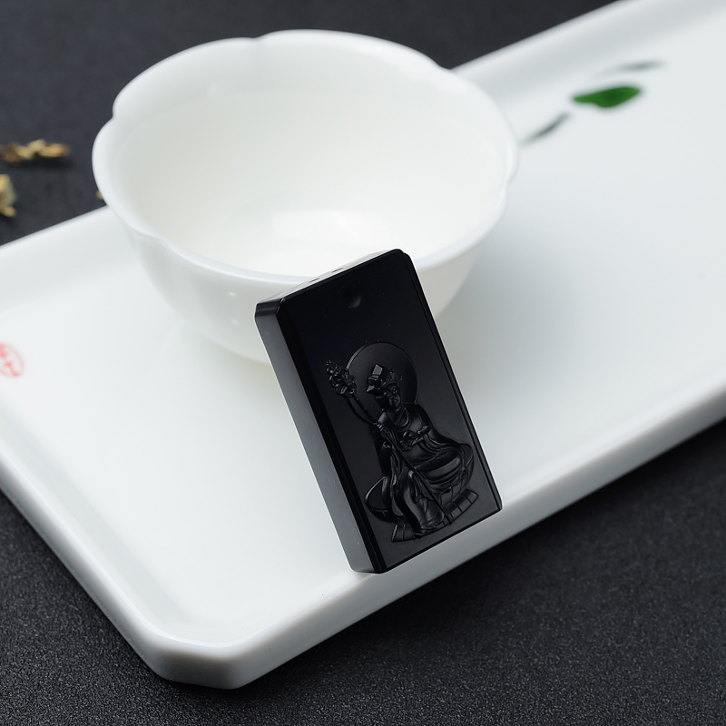 山料和田墨玉吊坠-红掌柜