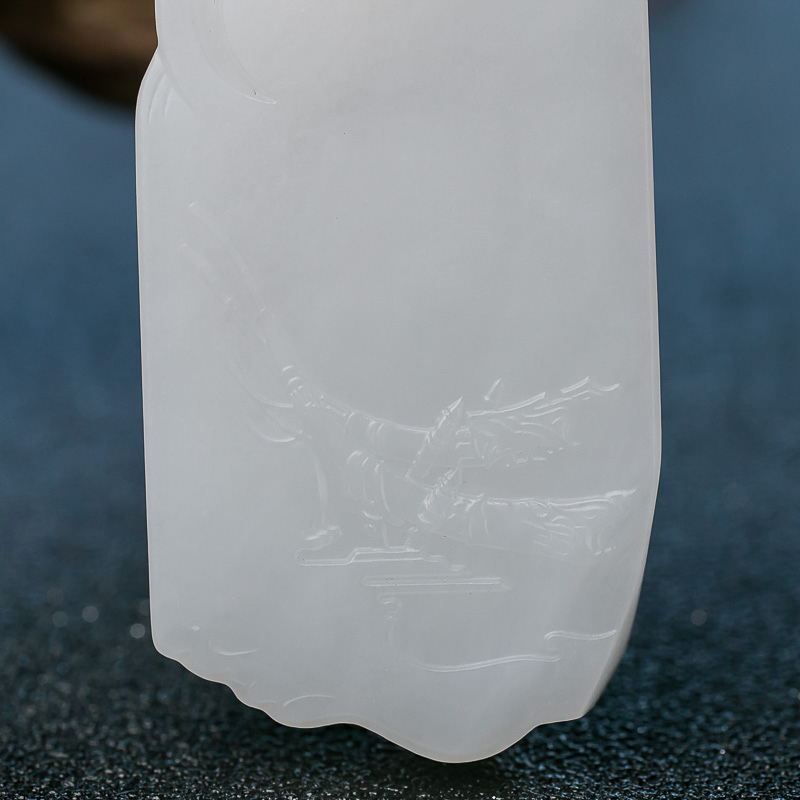 青海和田玉关公吊坠-红掌柜