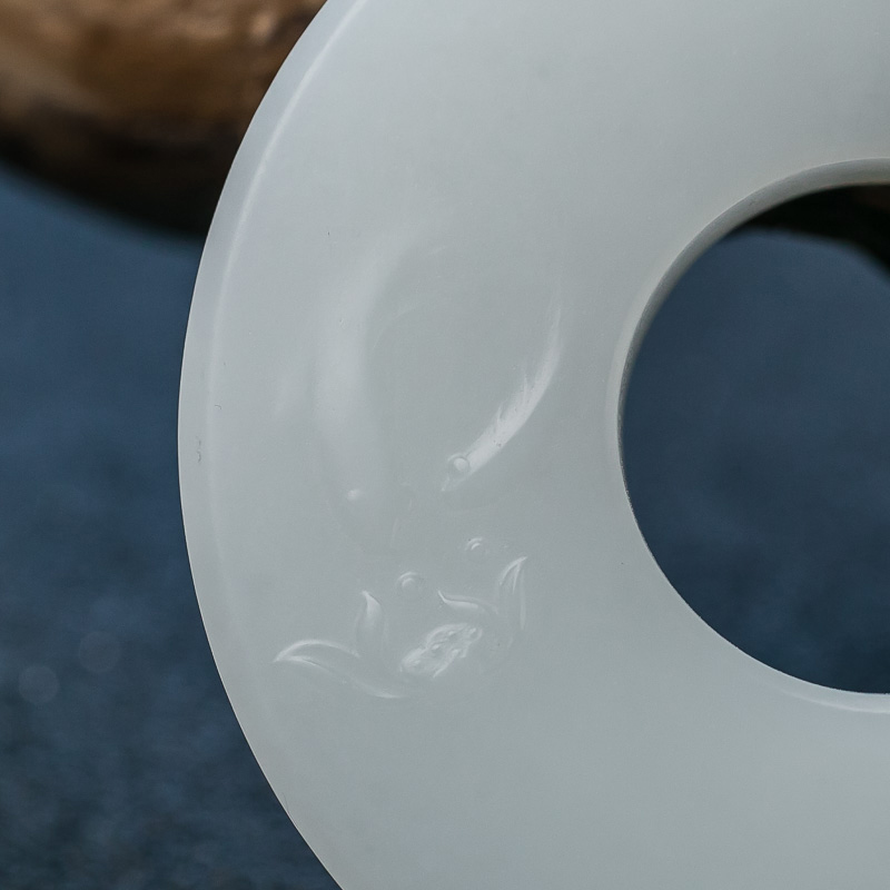 天然和田玉平安扣吊坠-红掌柜