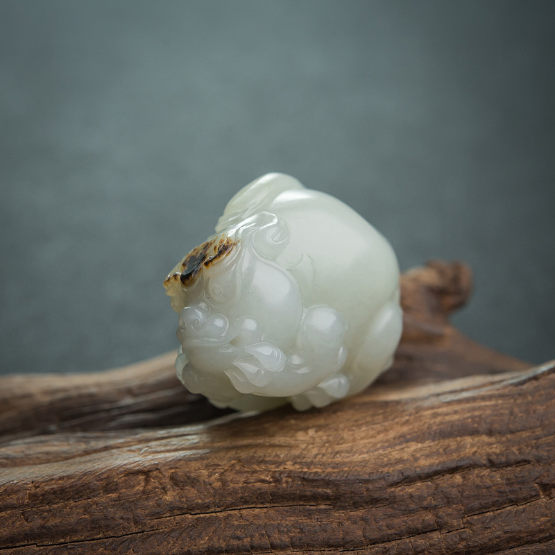 籽料和田玉貔貅吊坠-红掌柜