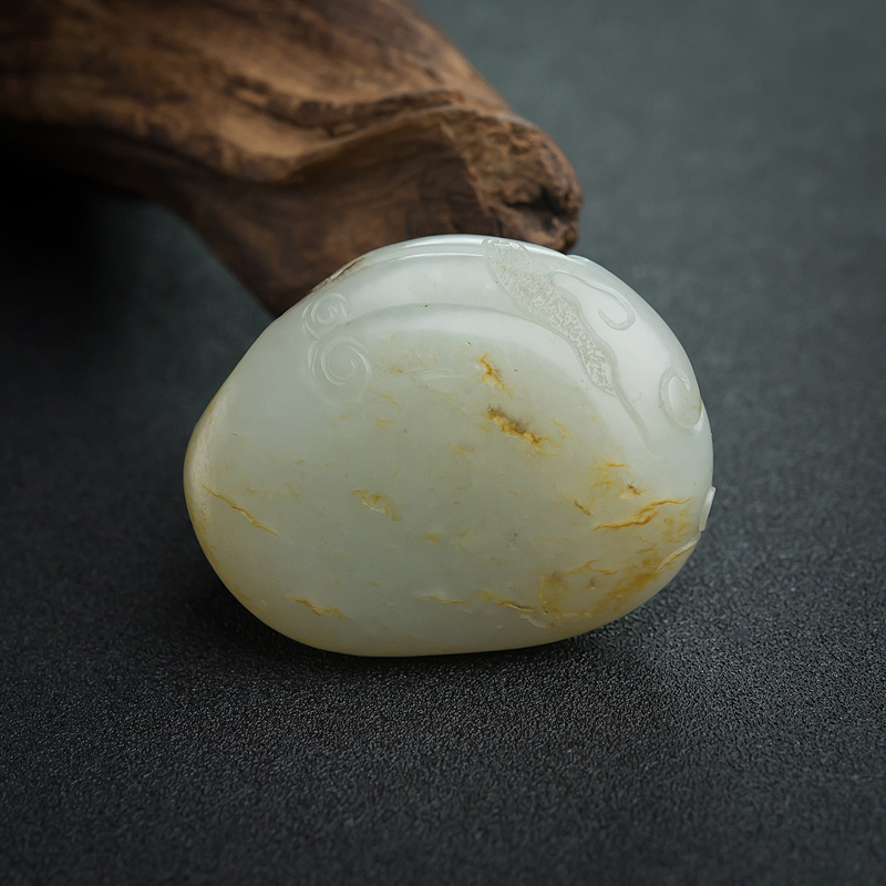 天然和田玉貔貅手把件-红掌柜