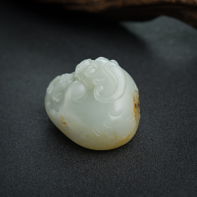 新疆和田玉貔貅手把件-红掌柜