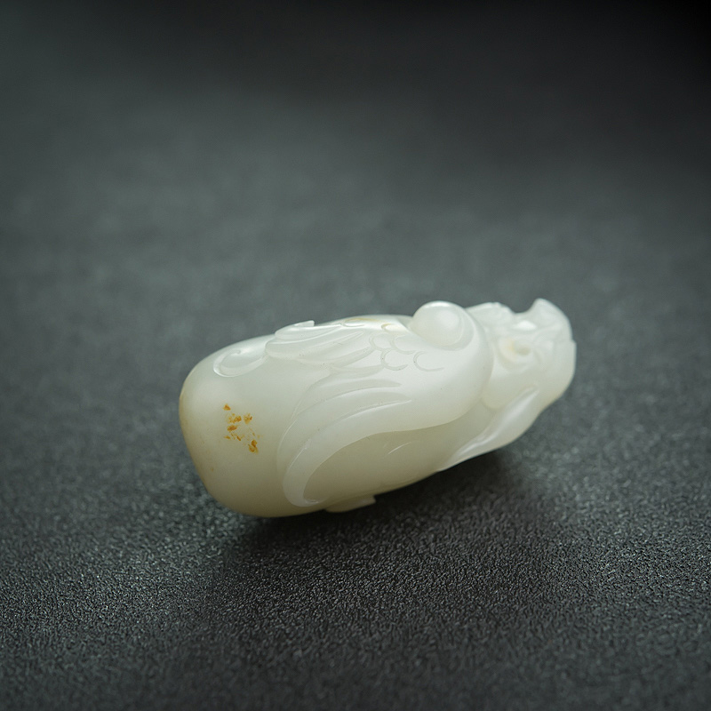 新疆和田玉嘲风吊坠-红掌柜