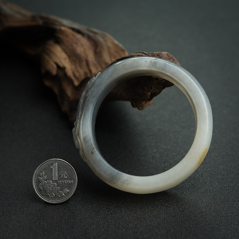 新疆和田玉连年有余扁镯-红掌柜