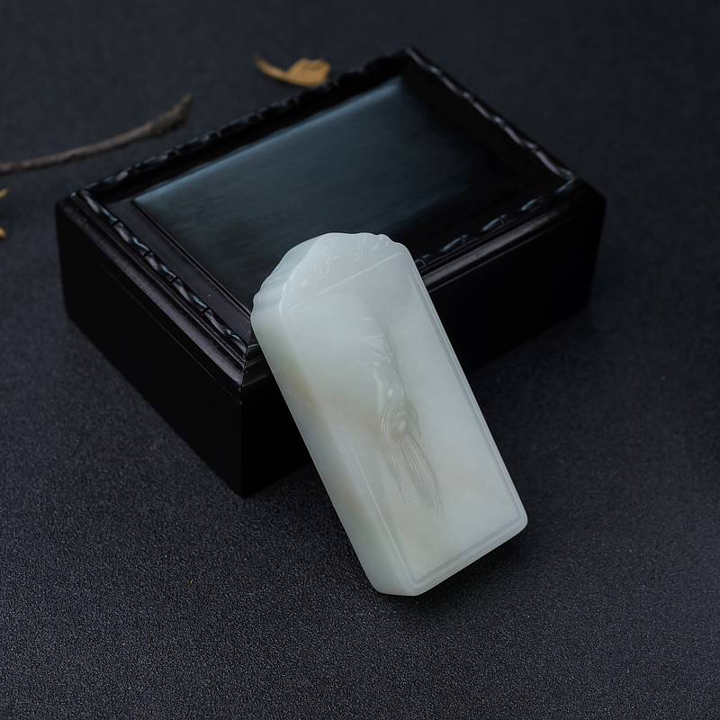 山料和田白玉吊坠-红掌柜