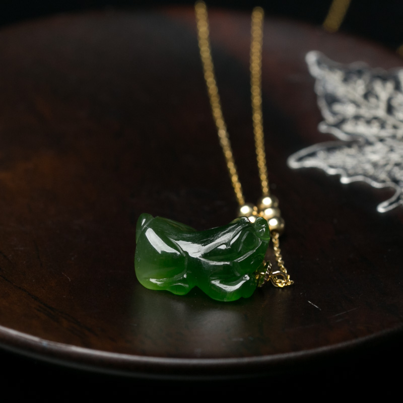 山料和田碧玉貔貅项链-红掌柜