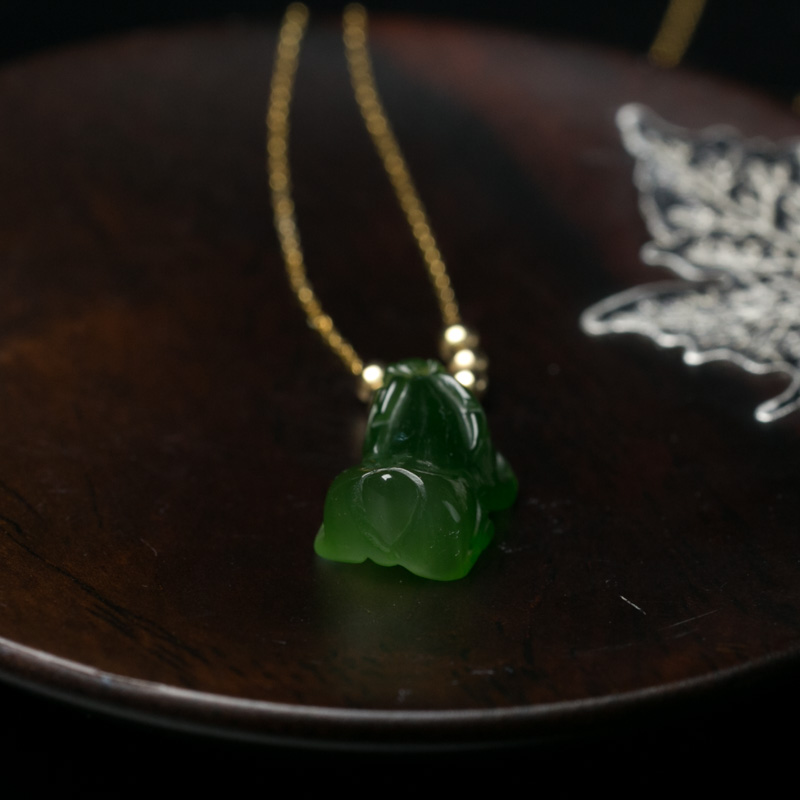 和田碧玉貔貅项链-红掌柜