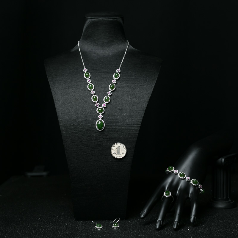 天然和田玉套装-红掌柜