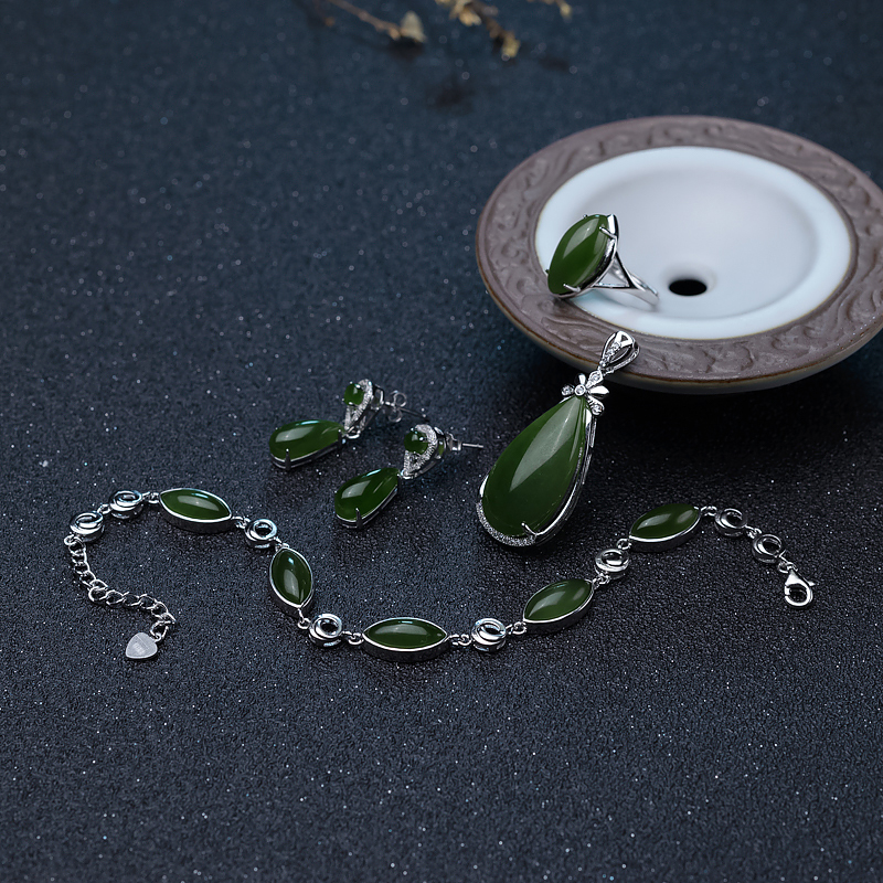 山料和田碧玉套装-红掌柜