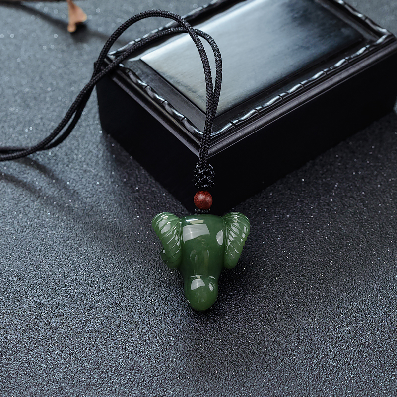 山料和田碧玉羊头-红掌柜