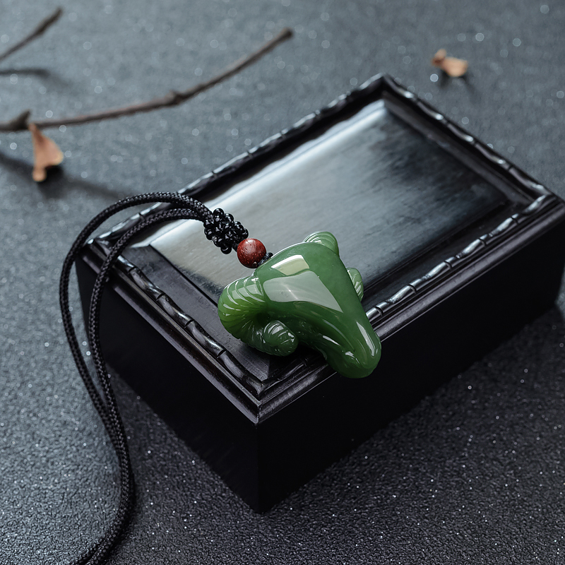 和田碧玉羊头-红掌柜